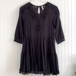 Free People Gauze Embroidered Dress